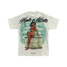 Load image into Gallery viewer, HEELS N BILLS CREAM "AIRBRUSH" TEE